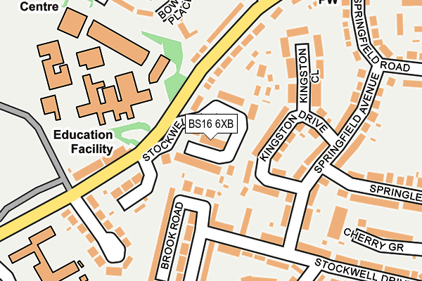 BS16 6XB map - OS OpenMap – Local (Ordnance Survey)