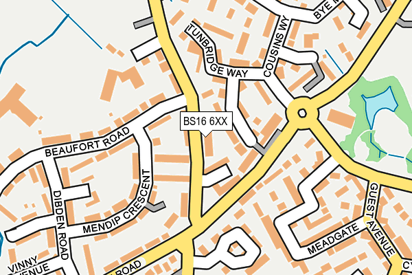 BS16 6XX map - OS OpenMap – Local (Ordnance Survey)