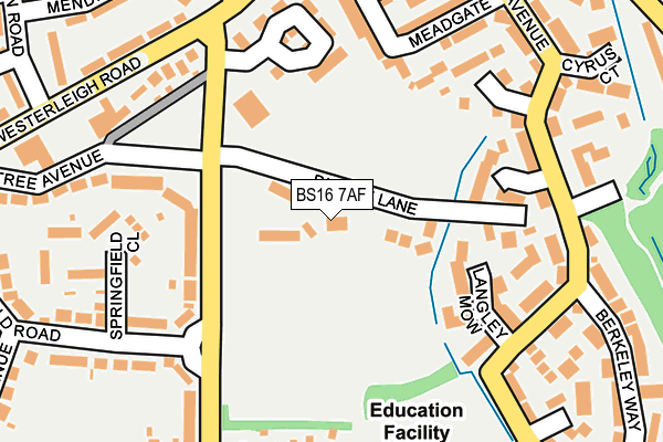 BS16 7AF map - OS OpenMap – Local (Ordnance Survey)
