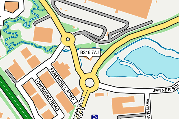 BS16 7AJ map - OS OpenMap – Local (Ordnance Survey)