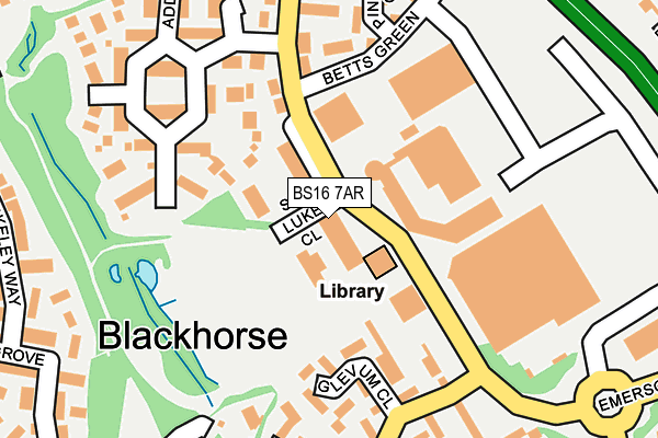 BS16 7AR map - OS OpenMap – Local (Ordnance Survey)