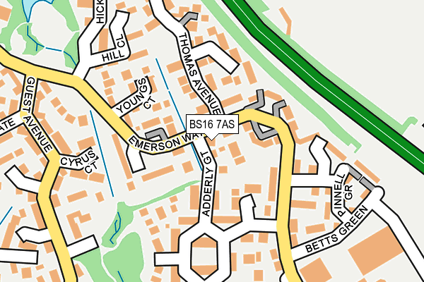 BS16 7AS map - OS OpenMap – Local (Ordnance Survey)