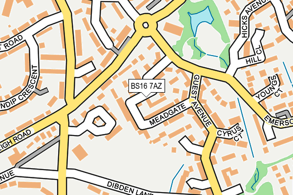 BS16 7AZ map - OS OpenMap – Local (Ordnance Survey)