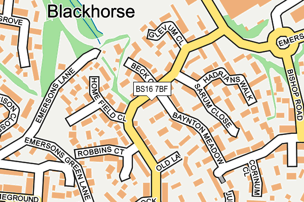 BS16 7BF map - OS OpenMap – Local (Ordnance Survey)