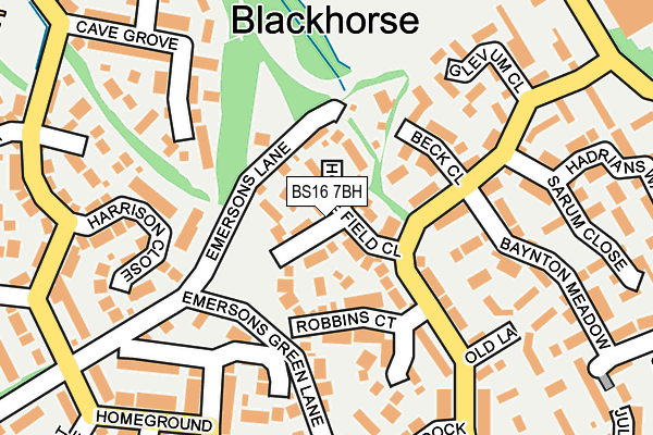BS16 7BH map - OS OpenMap – Local (Ordnance Survey)