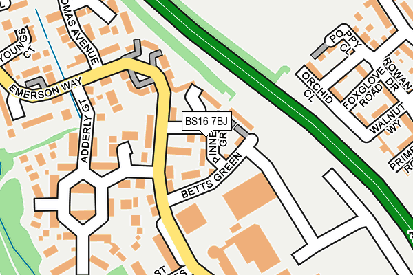 BS16 7BJ map - OS OpenMap – Local (Ordnance Survey)