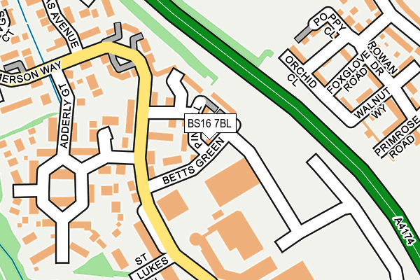 BS16 7BL map - OS OpenMap – Local (Ordnance Survey)