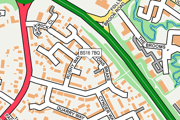 BS16 7BQ map - OS OpenMap – Local (Ordnance Survey)