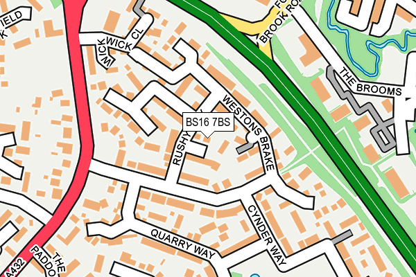 BS16 7BS map - OS OpenMap – Local (Ordnance Survey)