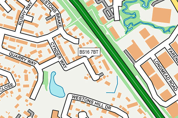 BS16 7BT map - OS OpenMap – Local (Ordnance Survey)