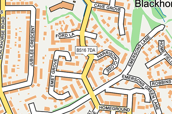 BS16 7DA map - OS OpenMap – Local (Ordnance Survey)