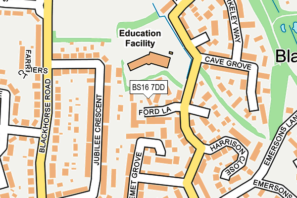 BS16 7DD map - OS OpenMap – Local (Ordnance Survey)