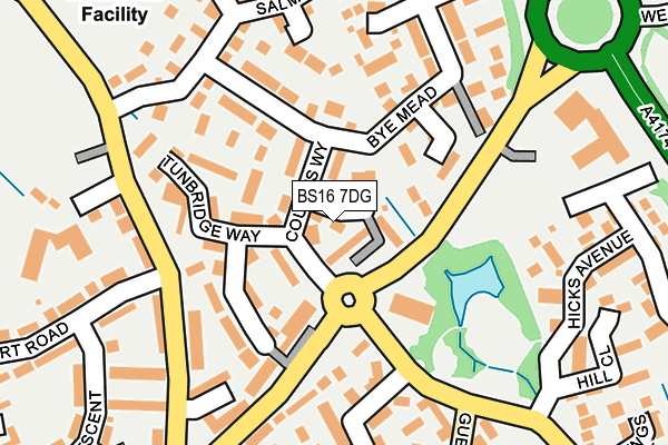 BS16 7DG map - OS OpenMap – Local (Ordnance Survey)