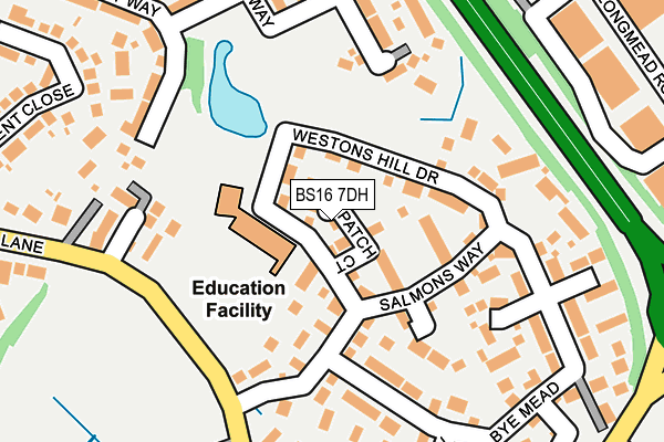 BS16 7DH map - OS OpenMap – Local (Ordnance Survey)