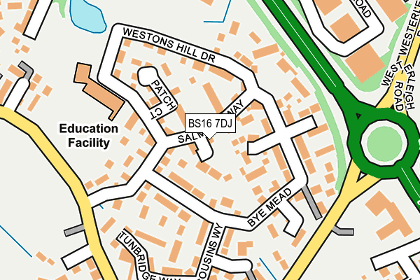 BS16 7DJ map - OS OpenMap – Local (Ordnance Survey)