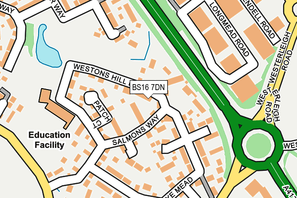 BS16 7DN map - OS OpenMap – Local (Ordnance Survey)