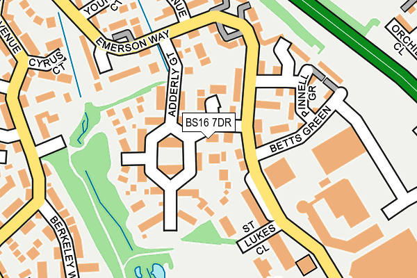 BS16 7DR map - OS OpenMap – Local (Ordnance Survey)