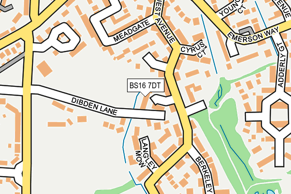 BS16 7DT map - OS OpenMap – Local (Ordnance Survey)