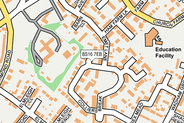 BS16 7EB map - OS OpenMap – Local (Ordnance Survey)