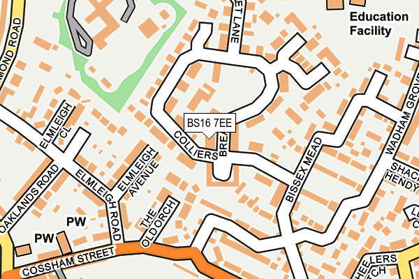 BS16 7EE map - OS OpenMap – Local (Ordnance Survey)