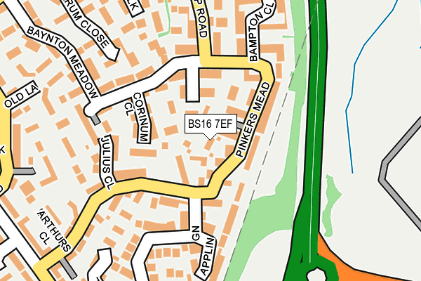 BS16 7EF map - OS OpenMap – Local (Ordnance Survey)