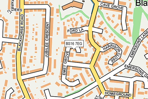 BS16 7EG map - OS OpenMap – Local (Ordnance Survey)