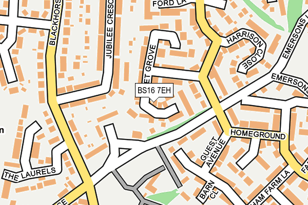 BS16 7EH map - OS OpenMap – Local (Ordnance Survey)