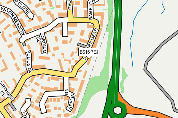 BS16 7EJ map - OS OpenMap – Local (Ordnance Survey)