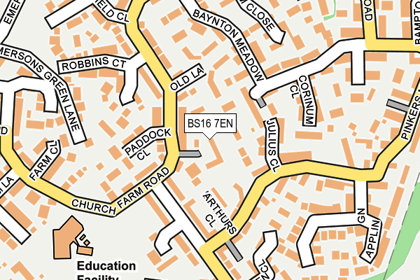 BS16 7EN map - OS OpenMap – Local (Ordnance Survey)