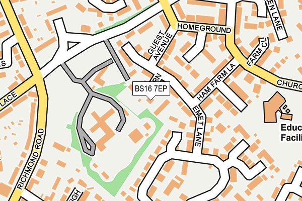 BS16 7EP map - OS OpenMap – Local (Ordnance Survey)