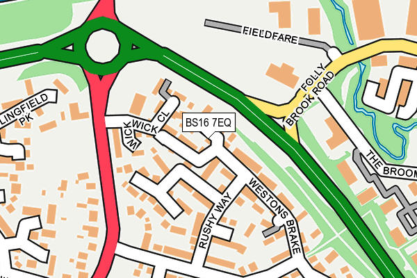 BS16 7EQ map - OS OpenMap – Local (Ordnance Survey)