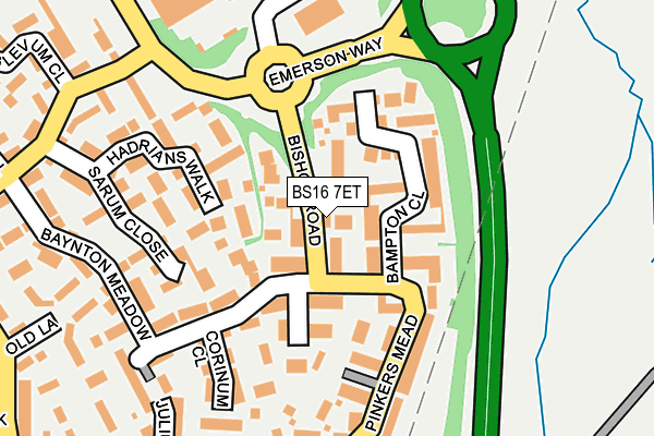 BS16 7ET map - OS OpenMap – Local (Ordnance Survey)