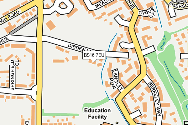 BS16 7EU map - OS OpenMap – Local (Ordnance Survey)