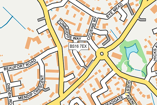 BS16 7EX map - OS OpenMap – Local (Ordnance Survey)