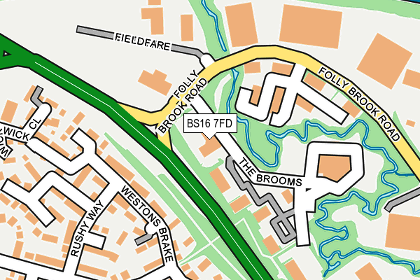 BS16 7FD map - OS OpenMap – Local (Ordnance Survey)