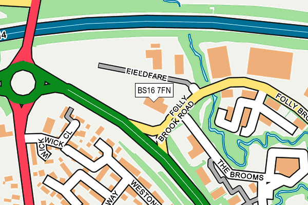 BS16 7FN map - OS OpenMap – Local (Ordnance Survey)