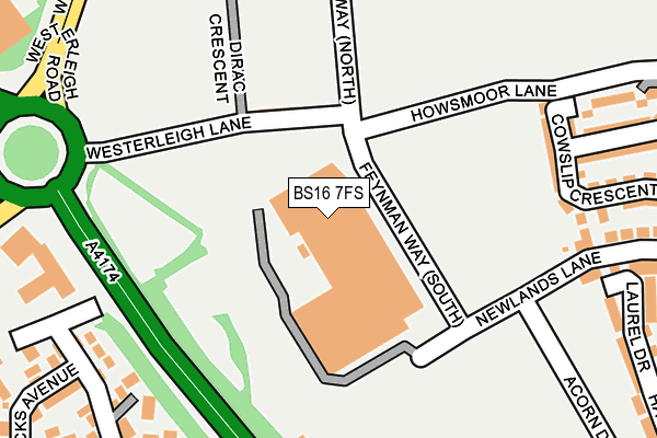 BS16 7FS map - OS OpenMap – Local (Ordnance Survey)