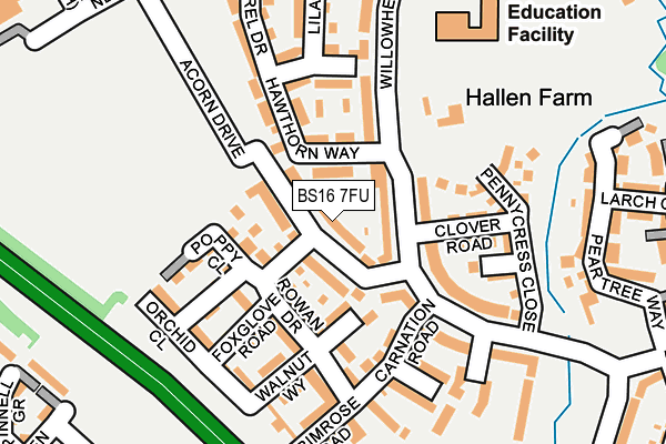 BS16 7FU map - OS OpenMap – Local (Ordnance Survey)