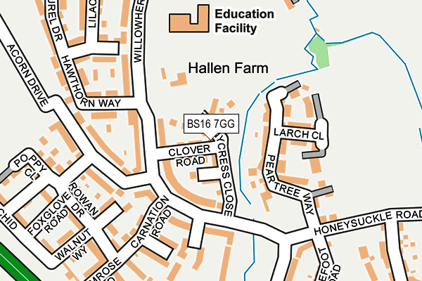 BS16 7GG map - OS OpenMap – Local (Ordnance Survey)