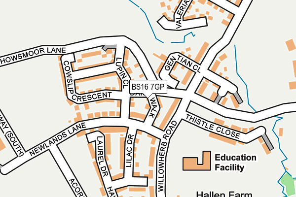 BS16 7GP map - OS OpenMap – Local (Ordnance Survey)