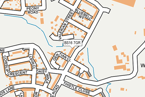 BS16 7GR map - OS OpenMap – Local (Ordnance Survey)