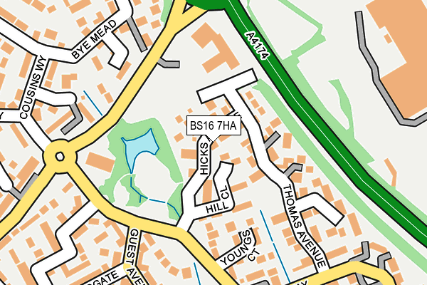 BS16 7HA map - OS OpenMap – Local (Ordnance Survey)