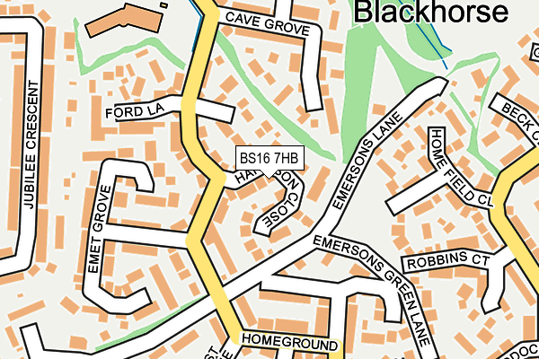 BS16 7HB map - OS OpenMap – Local (Ordnance Survey)