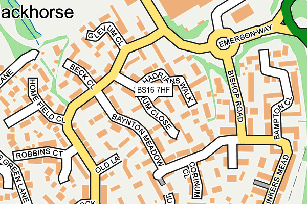 BS16 7HF map - OS OpenMap – Local (Ordnance Survey)