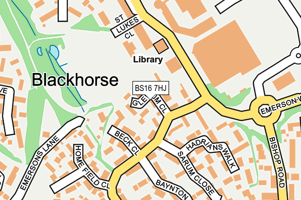 BS16 7HJ map - OS OpenMap – Local (Ordnance Survey)