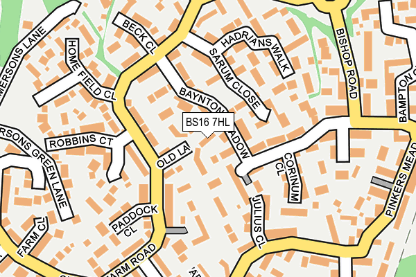 BS16 7HL map - OS OpenMap – Local (Ordnance Survey)