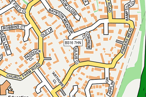 BS16 7HN map - OS OpenMap – Local (Ordnance Survey)