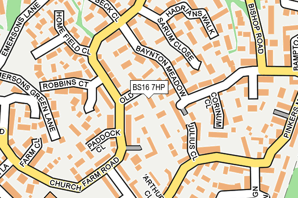 BS16 7HP map - OS OpenMap – Local (Ordnance Survey)