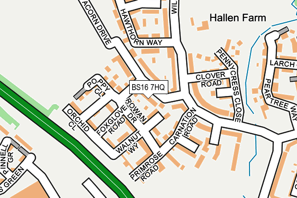 BS16 7HQ map - OS OpenMap – Local (Ordnance Survey)