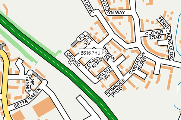 BS16 7HU map - OS OpenMap – Local (Ordnance Survey)